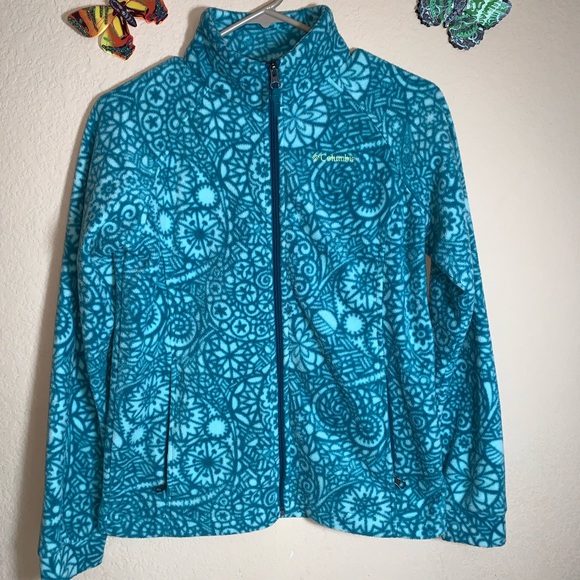 Girls Columbia Fleece Zippered Jacket, Large, pre-owned condition,pet/smoke free - Picture 1 of 11